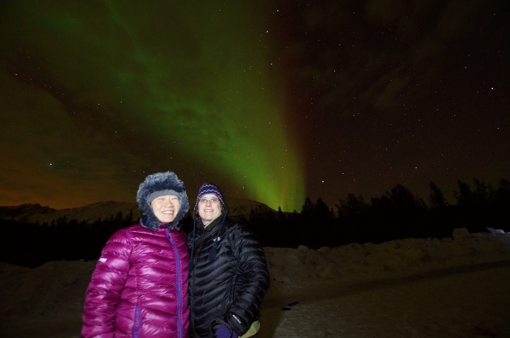 Sue & Reggie & the Northern Lights. Tromso Northern Lights Tour