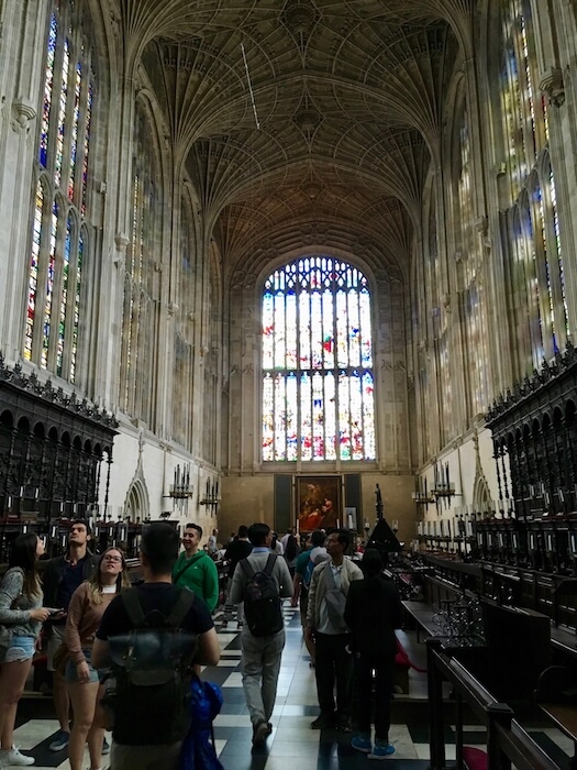 Kings College Chapel. Best Things to do Cambridge UK.
