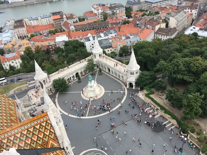 View from Matthias Church Bell Tower. Best of Budapest 4 Day Itinerary