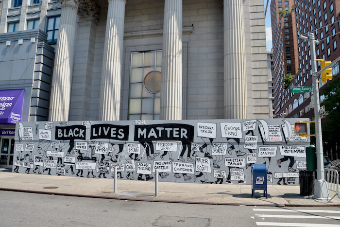 Black Lives Matter mural in Union Square, New York City