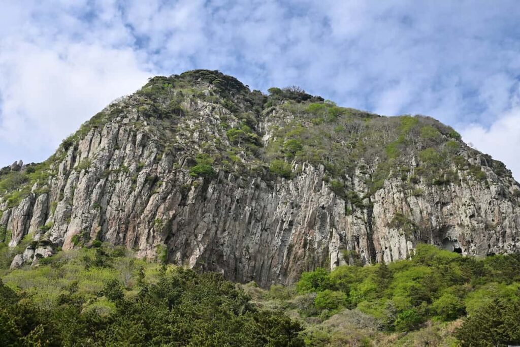 Mountain cliff in the sun