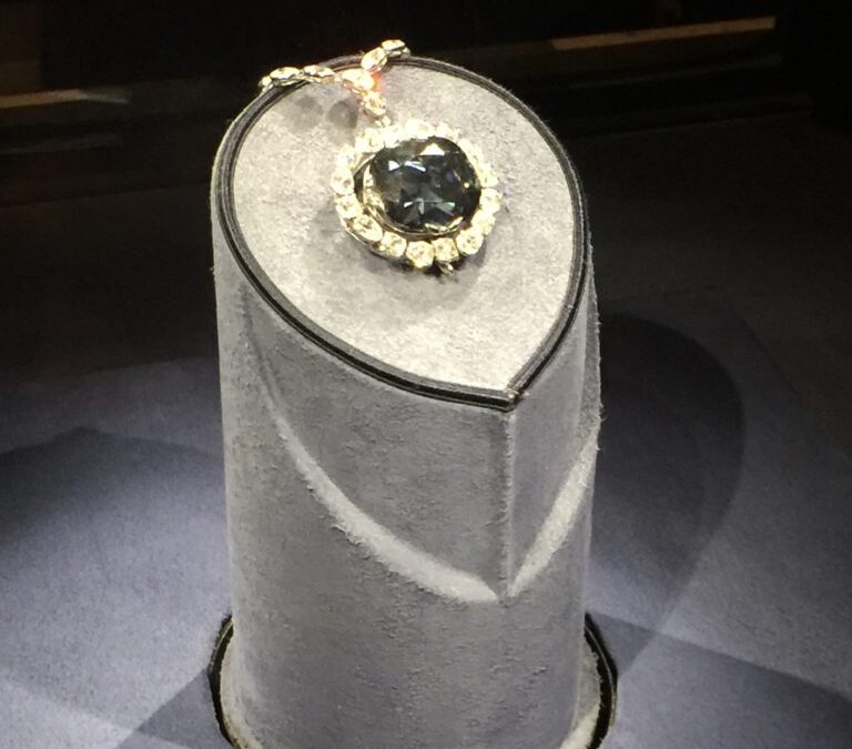 The Hope Diamond at the National Museum of Natural History in Washington, DC. It’s very impressive.